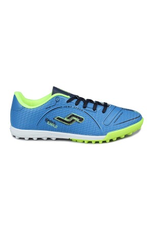 28006 İndigo Mavi - Neon Yeşil Halı Saha Krampon Futbol Ayakkabısı - 1