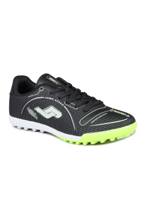 28006 Siyah - Neon Yeşil Halı Saha Krampon Futbol Ayakkabısı - 2