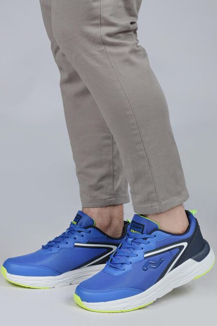 28037 Royal Mavi - Siyah Erkek Sneaker Günlük Spor Ayakkabı - 2