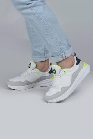 28040 Beyaz - Gri Erkek Sneaker Günlük Spor Ayakkabı - Jump (1)