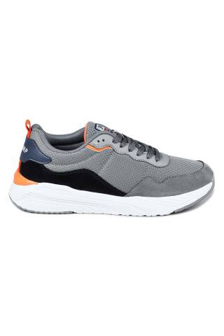 28040 Gri - Lacivert Erkek Sneaker Günlük Spor Ayakkabı 