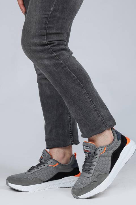 28040 Gri - Lacivert Erkek Sneaker Günlük Spor Ayakkabı - 2
