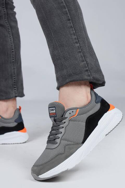 28040 Gri - Lacivert Erkek Sneaker Günlük Spor Ayakkabı - 4