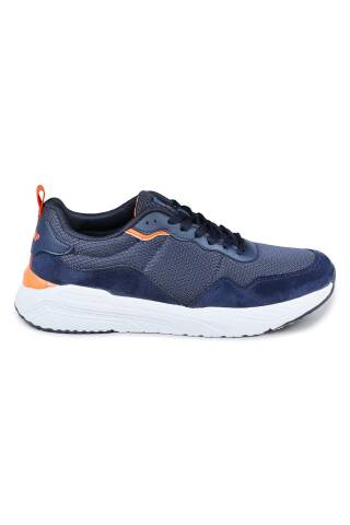 28040 Lacivert - Turuncu Erkek Sneaker Günlük Spor Ayakkabı - Jump