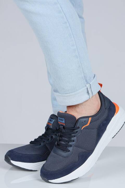 28040 Lacivert - Turuncu Erkek Sneaker Günlük Spor Ayakkabı - 3