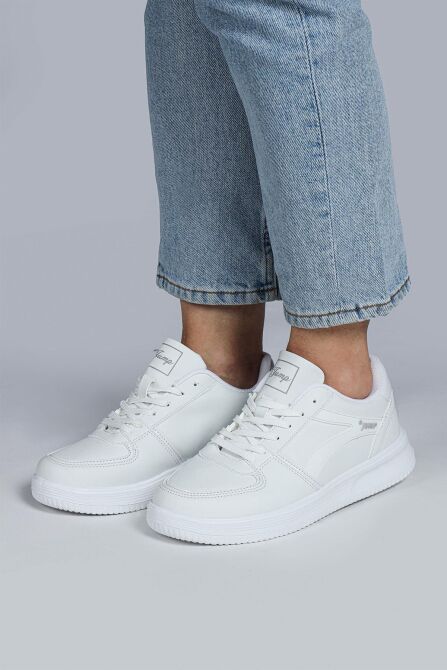 28063 Beyaz Kadın Sneaker Günlük Spor Ayakkabı - 2