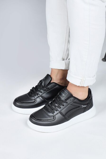 28063 Siyah - Beyaz Kadın Sneaker Günlük Spor Ayakkabı - 3