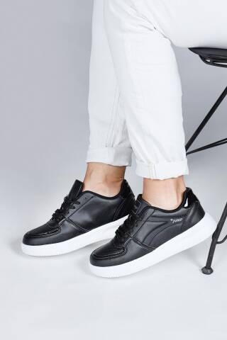 28063 Siyah - Beyaz Kadın Sneaker Günlük Spor Ayakkabı - Jump (1)