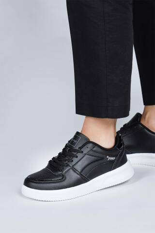 28063 Siyah - Beyaz Kadın Sneaker Günlük Spor Ayakkabı - 4