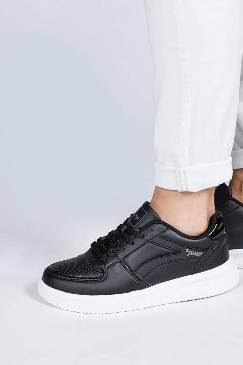 28063 Siyah - Beyaz Kadın Sneaker Günlük Spor Ayakkabı - 5