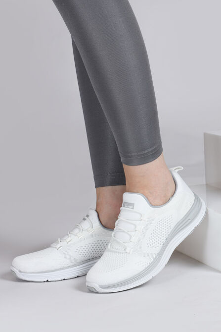 28064 Slip-On Beyaz Kadın Sneaker Günlük Spor Ayakkabı - 6