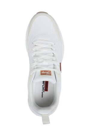 28066 Beyaz - Bej Kadın Sneaker Günlük Spor Ayakkabı - 6
