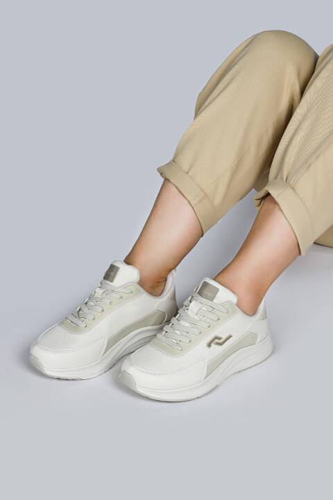 28086 Bej Kadın Sneaker Günlük Spor Ayakkabı - 3