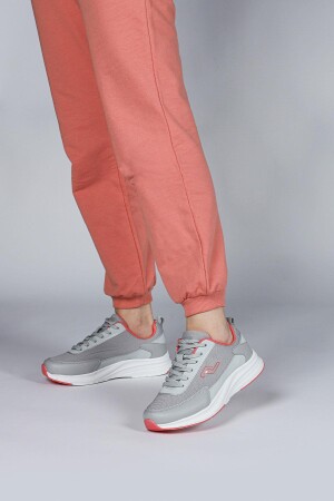 28086 Gri - Somon Pembe Kadın Sneaker Günlük Spor Ayakkabı - 3