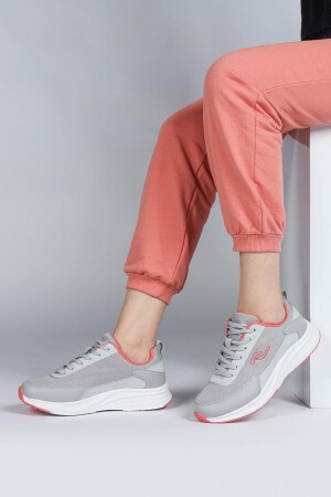 28086 Gri - Somon Pembe Kadın Sneaker Günlük Spor Ayakkabı - 5
