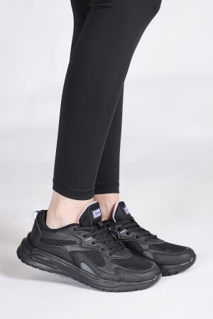 28099 Siyah - Beyaz Kadın Sneaker Günlük Spor Ayakkabı - Jump (1)