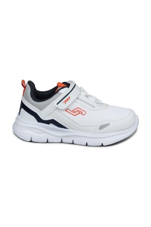 28101 Cırtlı Beyaz - Lacivert Üniseks Çocuk Sneaker Günlük Spor Ayakkabı - 1