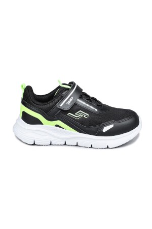 28101 Cırtlı Siyah - Beyaz Üniseks Çocuk Sneaker Günlük Spor Ayakkabı - 1