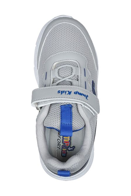28102 Cırtlı Gri - Mavi Erkek Çocuk Sneaker Günlük Spor Ayakkabı - 3