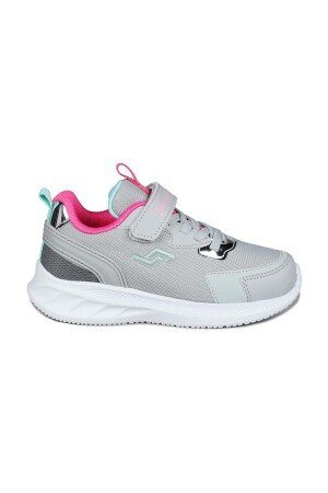 28106 Cırtlı Gri - Pembe Kız Çocuk Sneaker Günlük Spor Ayakkabı 