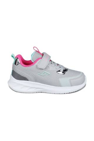 28106 Cırtlı Gri - Pembe Kız Çocuk Sneaker Günlük Spor Ayakkabı - Jump