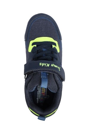 28106 Cırtlı Lacivert - Neon Yeşil Üniseks Çocuk Sneaker Günlük Spor Ayakkabı - 5