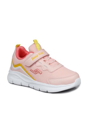 28102 Cırtlı Somon Pembe - Sarı Kız Çocuk Sneaker Günlük Spor Ayakkabı - 2