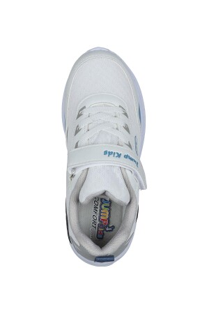 28110 Cırtlı Beyaz - İndigo Mavi Üniseks Çocuk Sneaker Günlük Spor Ayakkabı - 3
