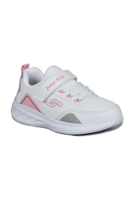 28110 Cırtlı Beyaz - Somon Pembe Kız Çocuk Sneaker Günlük Spor Ayakkabı - 2