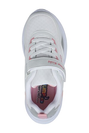 28110 Cırtlı Beyaz - Somon Pembe Kız Çocuk Sneaker Günlük Spor Ayakkabı - 3
