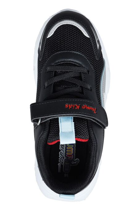 28123 Cırtlı Siyah - Royal Mavi Üniseks Çocuk Sneaker Günlük Spor Ayakkabı - 3