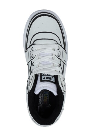 28129 Beyaz - Siyah Üniseks Çocuk Sneaker Günlük Spor Ayakkabı - 3