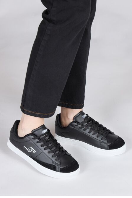 28149 Siyah - Beyaz Kadın Sneaker Günlük Spor Ayakkabı - 2