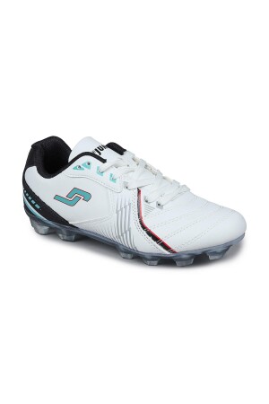 28220 Beyaz - Siyah Çim Halı Saha Krampon Futbol Ayakkabısı - Jump (1)