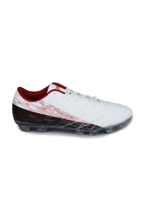 28221 Beyaz - Siyah Çim Halı Saha Krampon Futbol Ayakkabısı - Jump