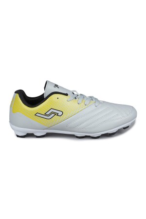 28224 Gri - Neon Sarı Çim - Halı Saha Krampon Futbol Ayakkabısı 