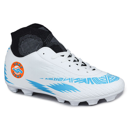 Jump 28365 Beyaz - Mavi Çim - Halı Saha Çoraplı Krampon Futbol Ayakkabısı. 2