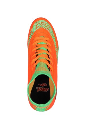 28366 Çoraplı Turuncu - Yeşil Halı Saha Krampon Futbol Ayakkabısı - 3