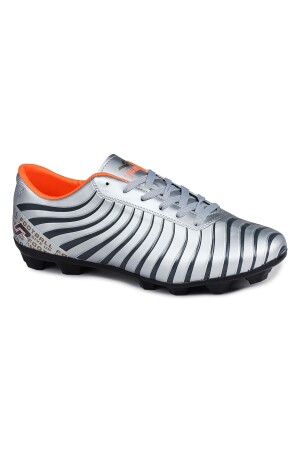 28367 Gümüş Rengi - Siyah Çim Halı Saha Krampon Futbol Ayakkabısı - 2