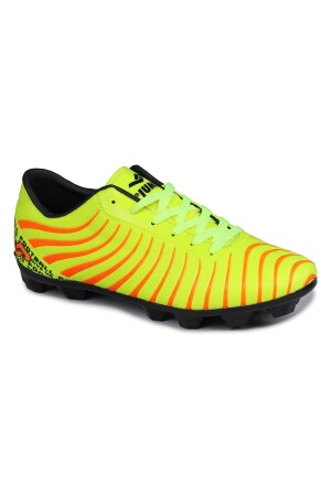 28367 Neon Sarı - Turuncu Çim Halı Saha Krampon Futbol Ayakkabısı - 2