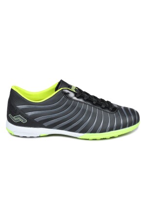 28368 Siyah - Neon Yeşil Halı Saha Krampon Futbol Ayakkabısı - Jump