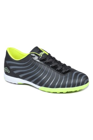28368 Siyah - Neon Yeşil Halı Saha Krampon Futbol Ayakkabısı - 2