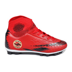 Jump 28383 Kırmızı Halı Saha Çoraplı Çocuk Krampon Futbol Ayakkabısı. 6