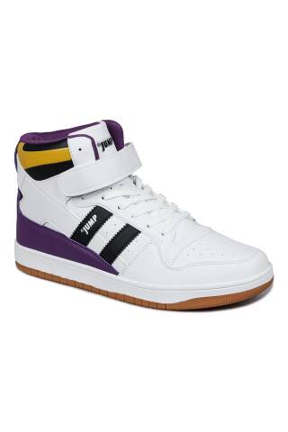28504 Yüksek Bilekli Beyaz - Siyah Erkek Sneaker Günlük Spor Ayakkabı - 7