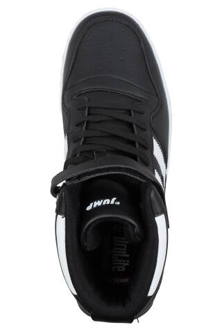 28504 Yüksek Bilekli Siyah - Beyaz Erkek Sneaker Günlük Spor Ayakkabı - 8