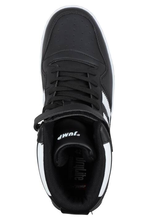 28504 Yüksek Bilekli Siyah - Beyaz Erkek Sneaker Günlük Spor Ayakkabı - 8