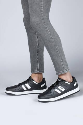 28505 Siyah - Beyaz Erkek Sneaker Günlük Spor Ayakkabı - Jump (1)