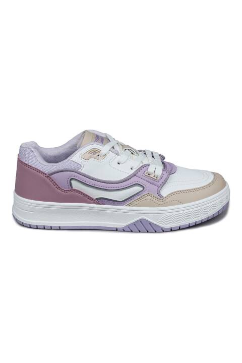 28520 Beyaz - Bej - Lika Kadın Sneaker Günlük Spor Ayakkabı - 1