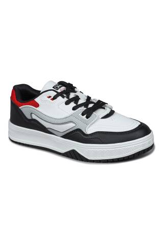 28520 Beyaz - Siyah Erkek Sneaker Günlük Spor Ayakkabı - 3