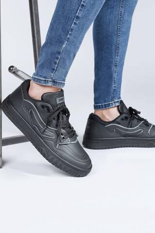 28520 Siyah Erkek Sneaker Günlük Spor Ayakkabı - 3